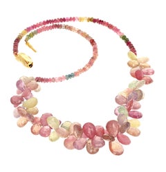 AJD Magnificent Brilliant Natural Multi-Colored 18" REAL Sapphires Necklace