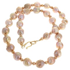 AJD Magnificent Beautiful Natural Real Ocean Pearls 24" Necklace