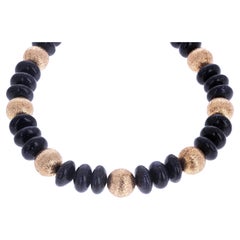 AJD Brilliant "Stone of Ambition" Blue Goldstone 20.5" Necklace