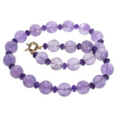 AJD Magnificent Large Round Polished Amethysts & Amethyst Gemcut Gemstones