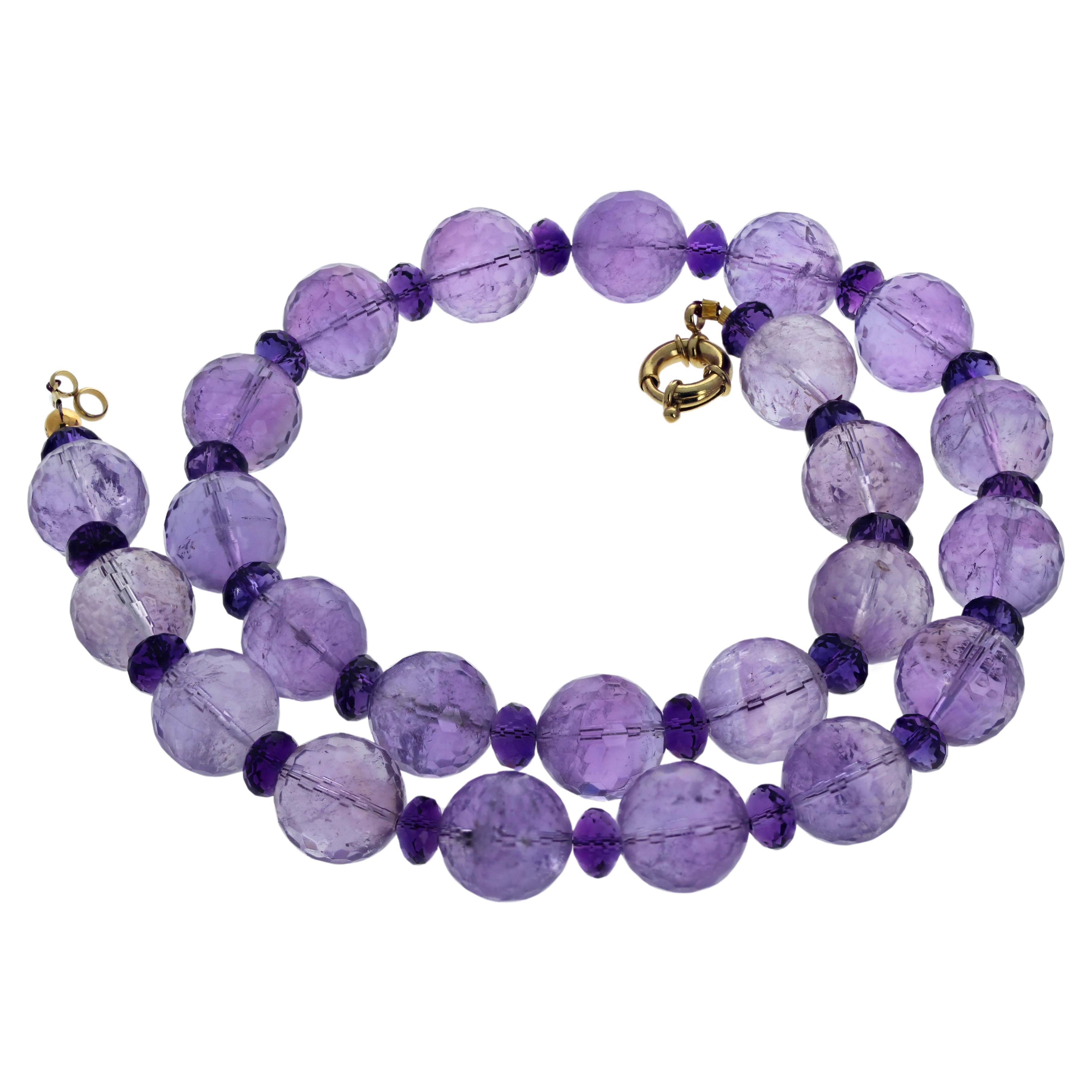 AJD Magnificent Large Round Polished Amethysts & Amethyst Gemcut Gemstones