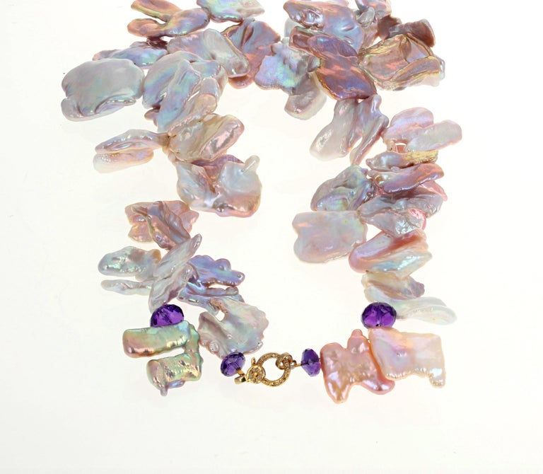 Ajd Magnificent Real Oyster Shell Flippy Floppy Pearls Necklace For ...