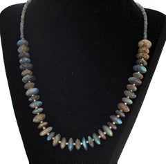 AJD Magnificently Cut & Polished Natural Labradorite Necklace