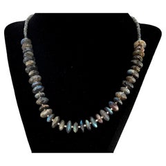 AJD Magnificently Cut & Polished Natural Labradorite Necklace