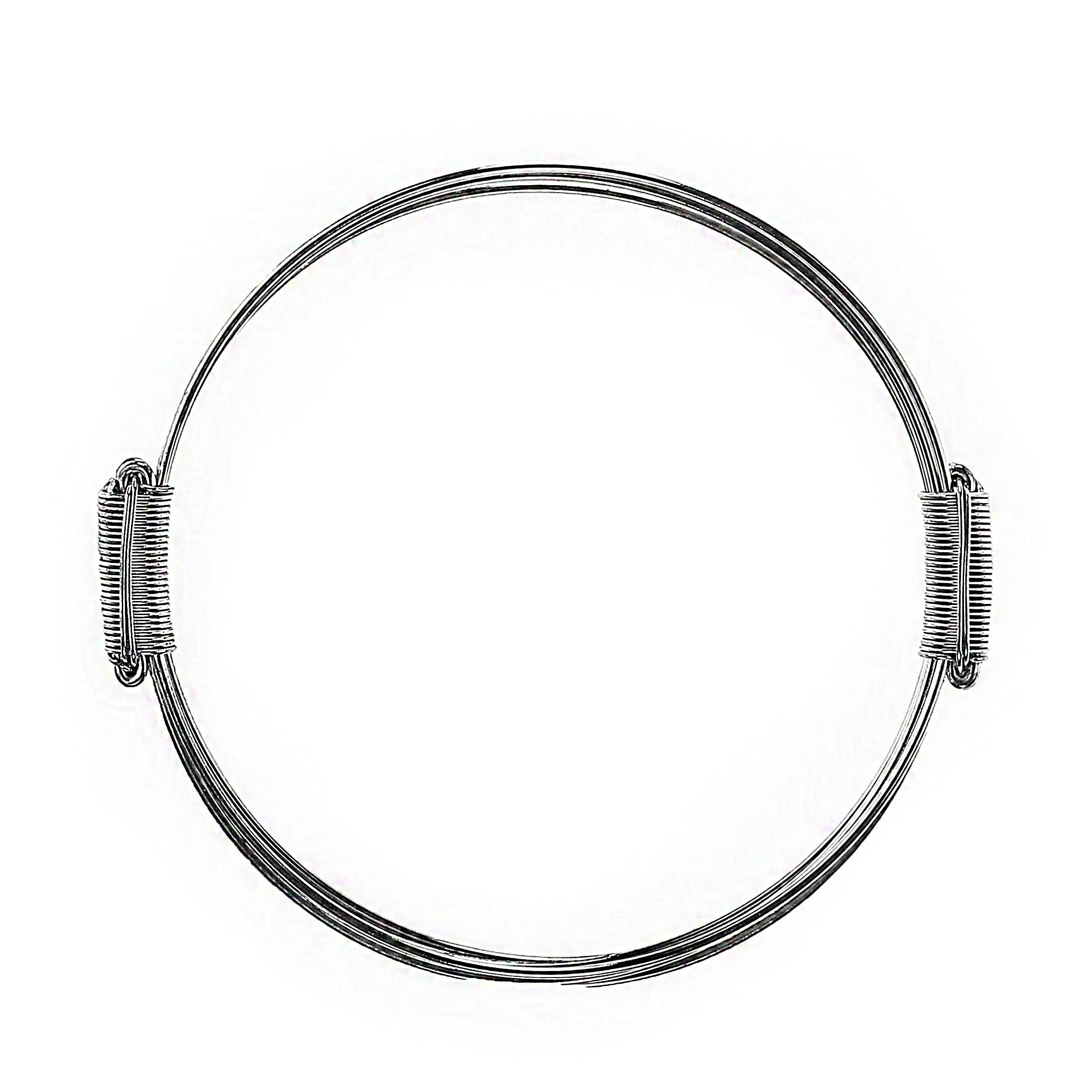 AJD Men's Elephant Hair Silver Bracelet For Sale 1