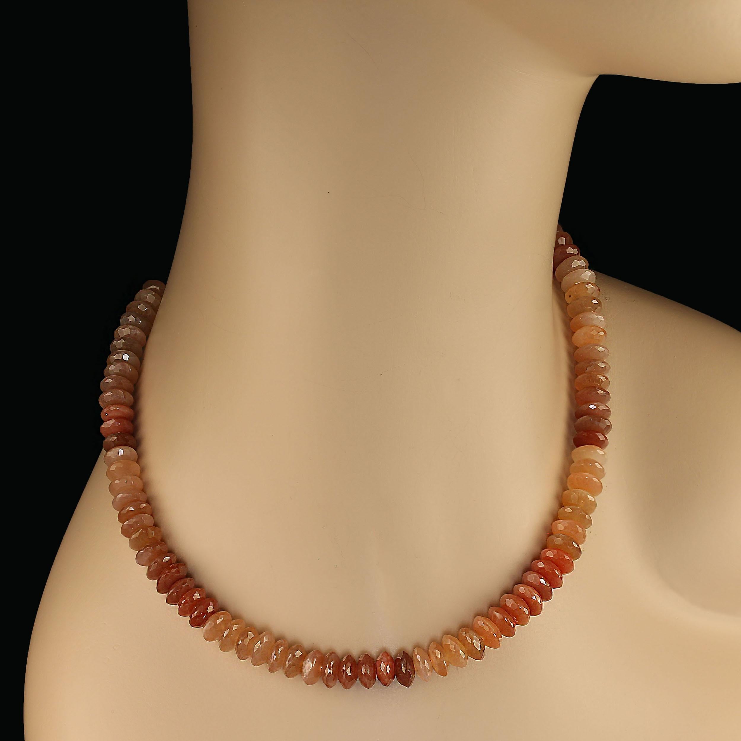Collana AJD Mocha Mousse Moonstone Sophisticated da 17 pollici In condizioni Nuovo in vendita a Raleigh, NC