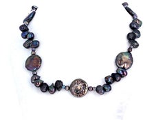 AjD Mostly Intensely Purple Natural Real Pearl 17" Necklace