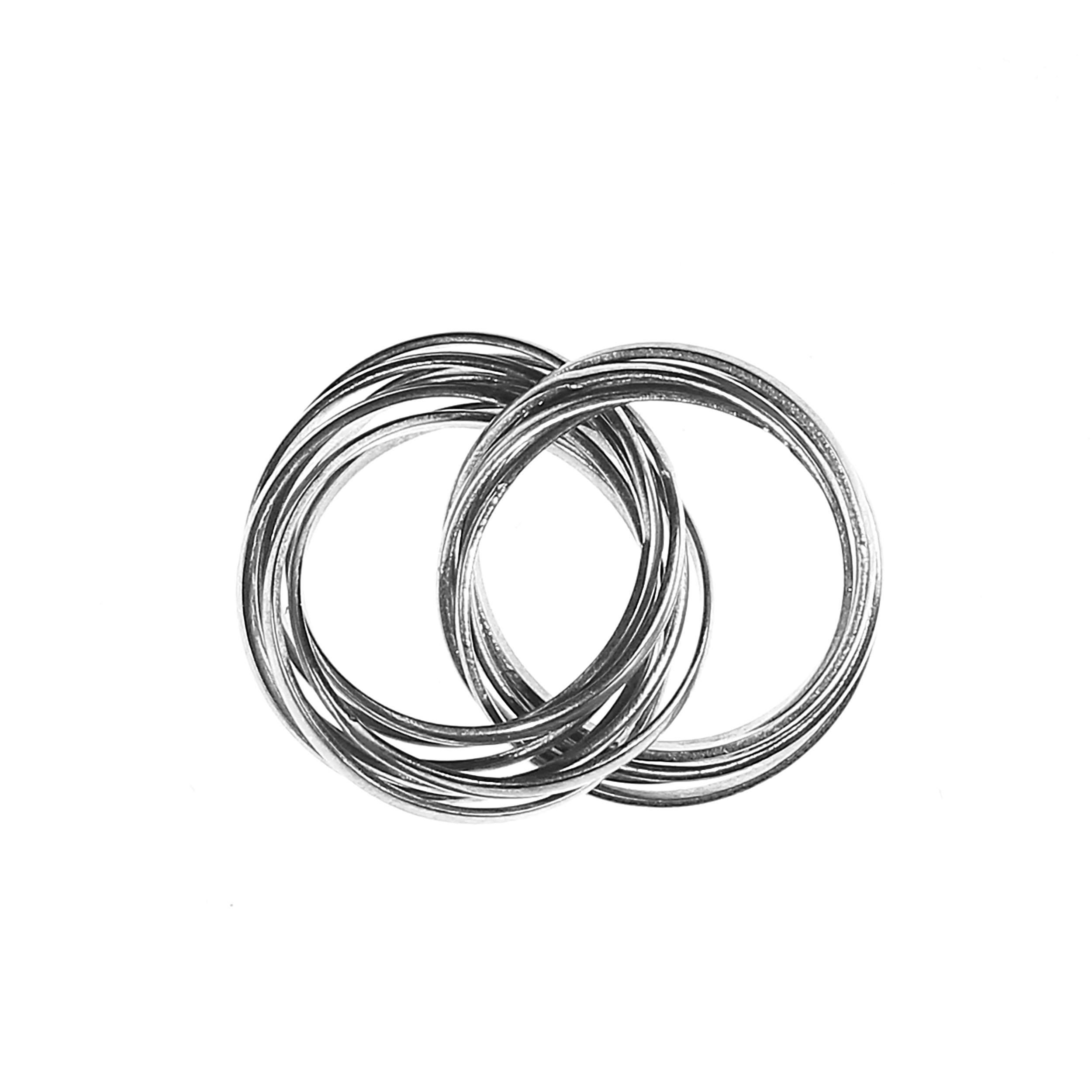 AJD Multi Strand Silver Rolling Ring, un regalo fantastico  Taglia Sei in vendita 4