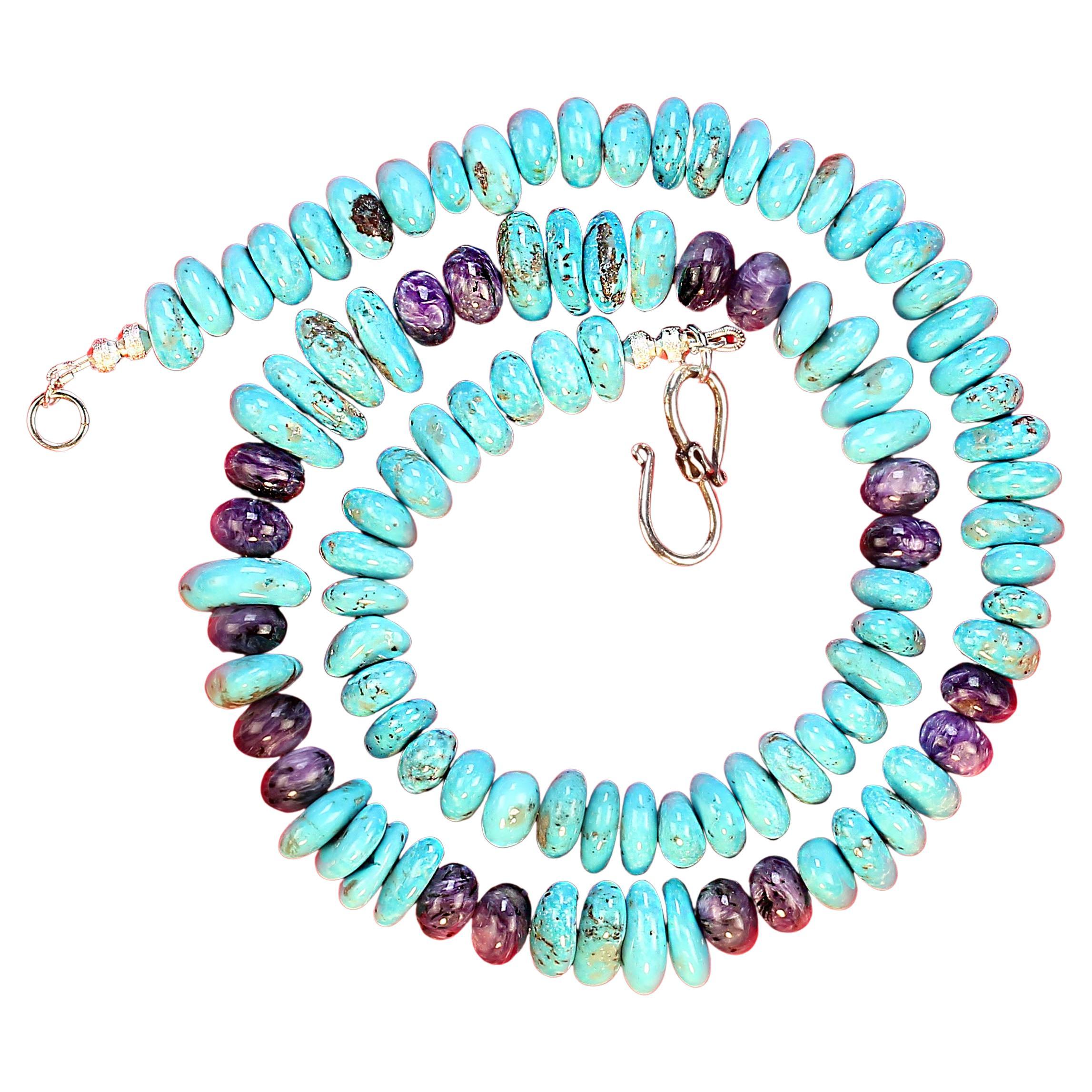 Collana Nacozari in turchese e charoite - 22