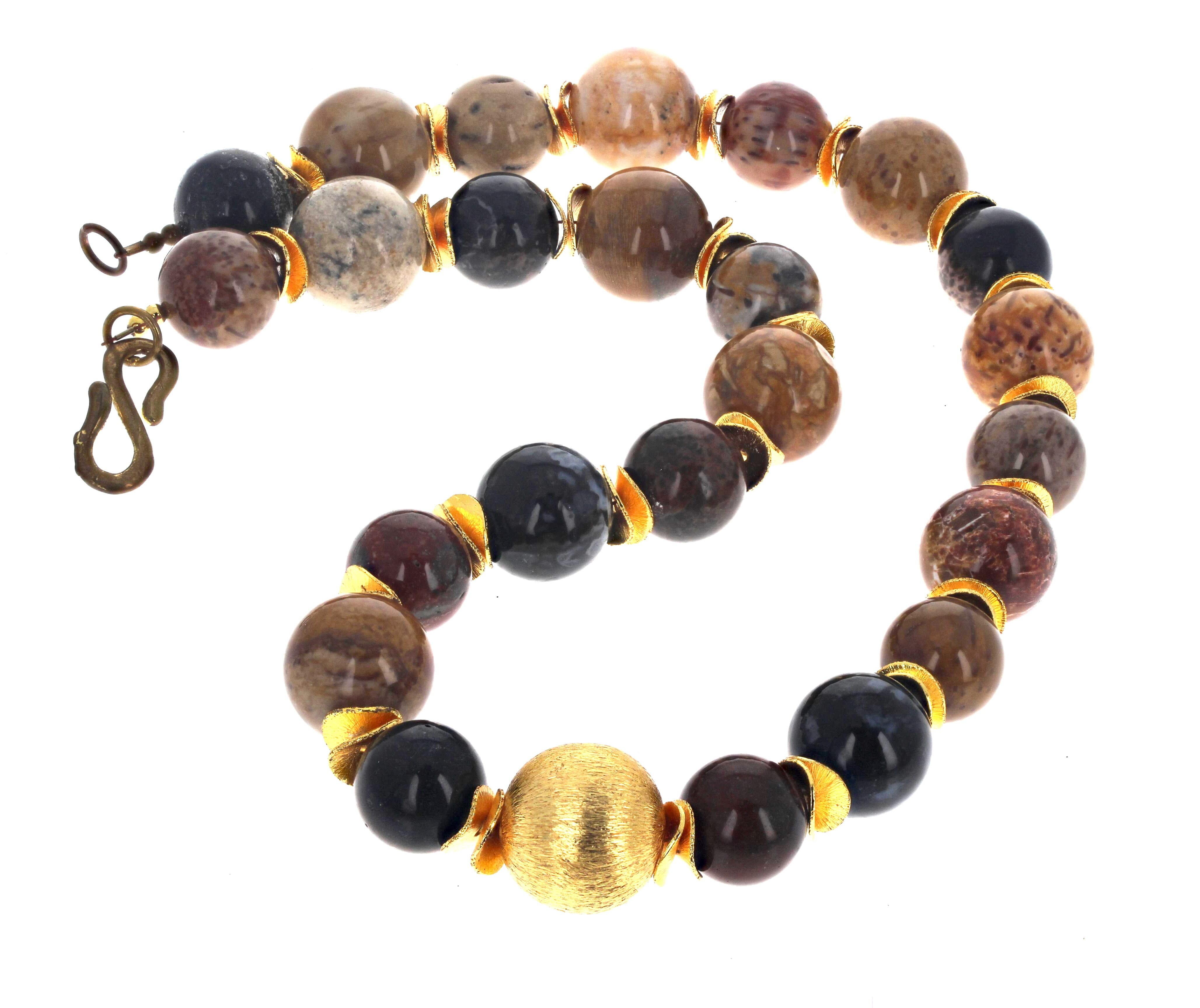 da uomo o donna AJD Nature pietrificato  Collana con gemme a forma di albero di palma e distanziatori dorati da 21 pollici in vendita