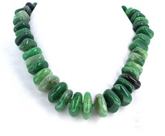Natural Real Graduated Irregular Agate Rondels 17 1/2" Necklace