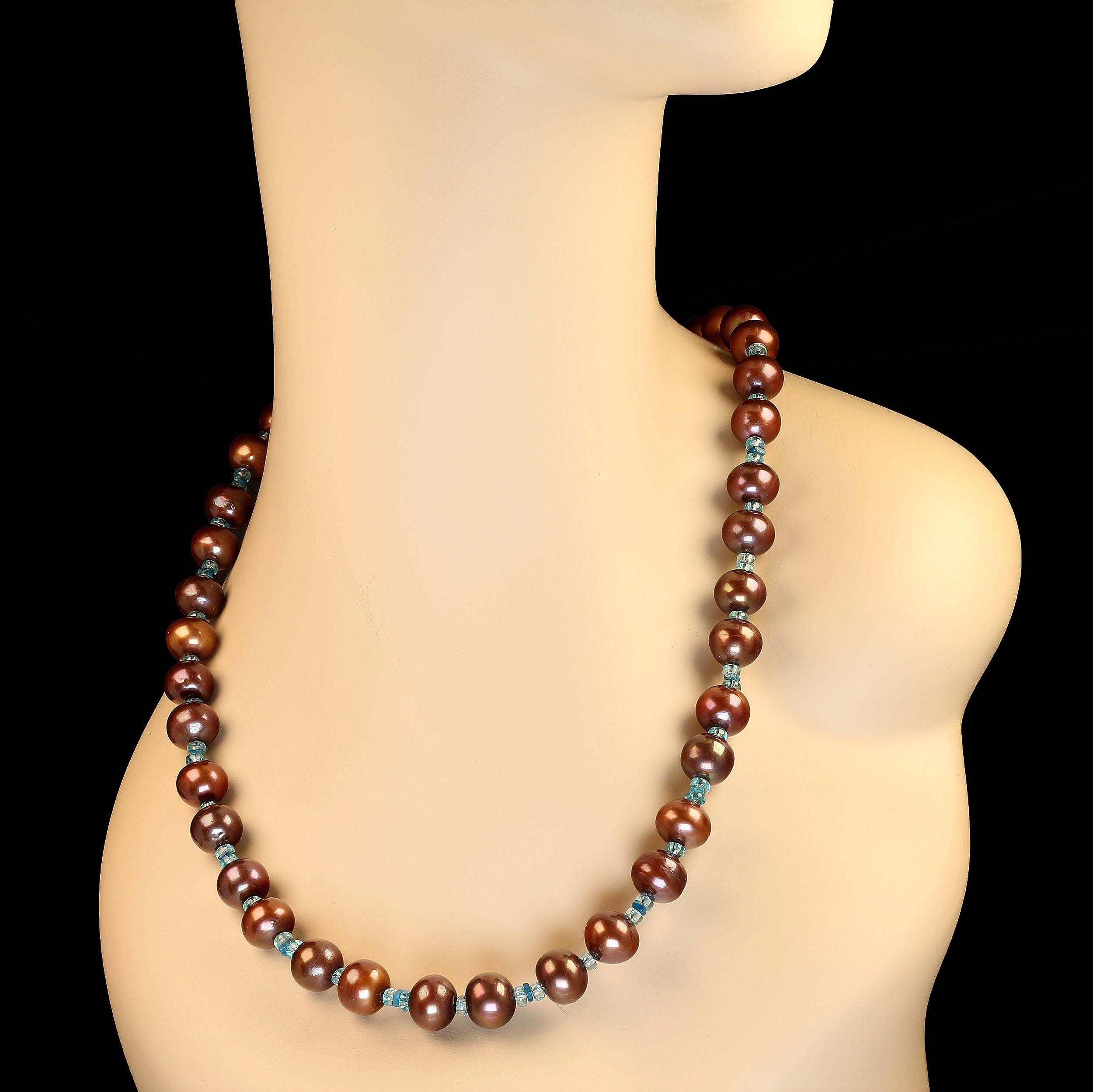 brown pearls necklace