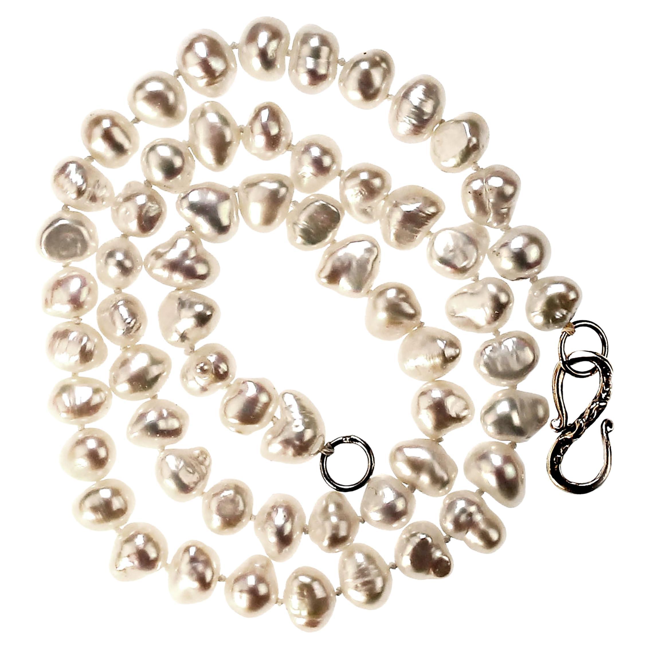 Artisan AJD Perfect Pearl 17 Inch creamy white necklace   Perfect Gift! For Sale