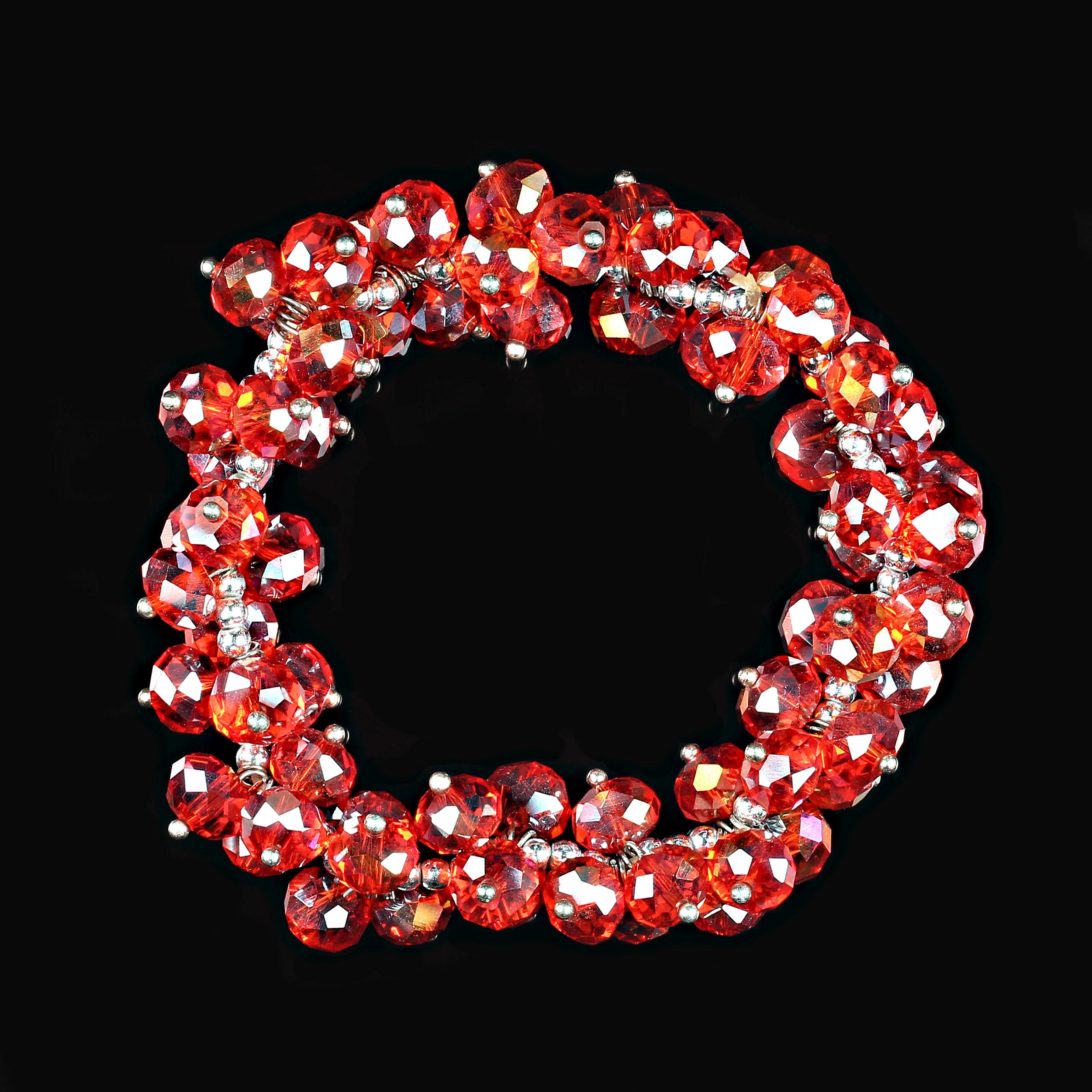 Artisan AJD Perfect Sparkly Red Bracelet For Sale