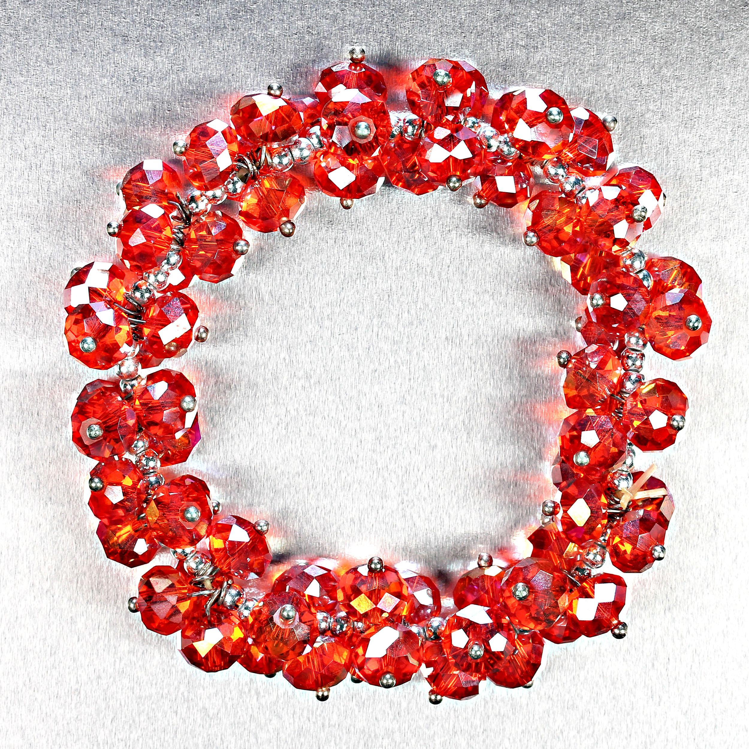 Women's or Men's AJD Perfect Sparkly Red Bracelet For Sale