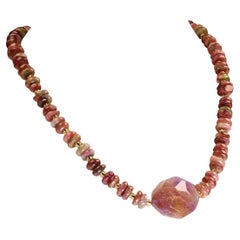 tourmaline mauve AJD Pink and Mauve Necklace of Tourmaline and Amethyst