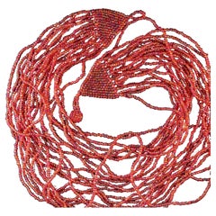 AJD Pink Multi-strand Seed bead Necklace