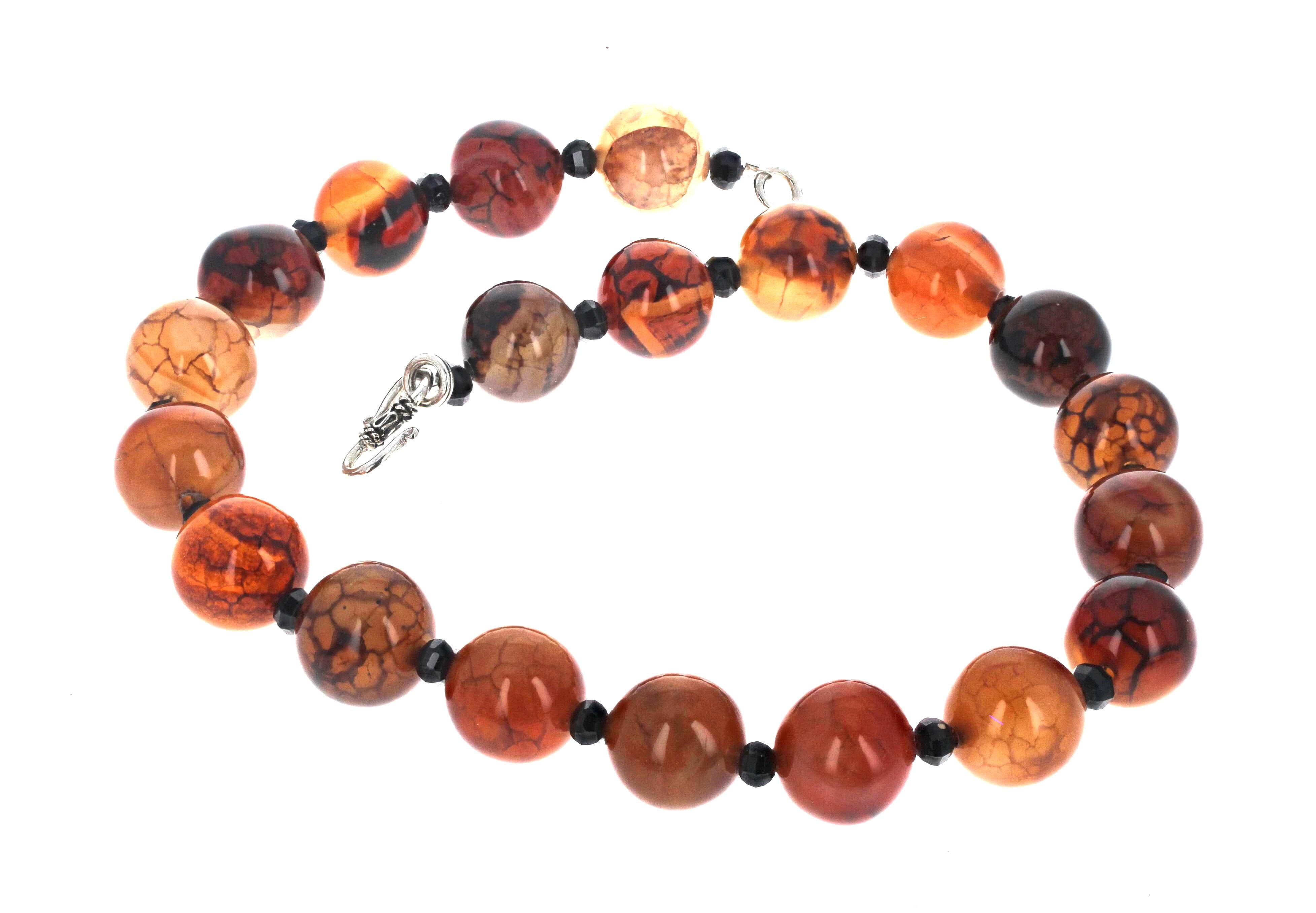da uomo o donna AJD Collana di agate ragnatela davvero splendida da 19 pollici in vendita