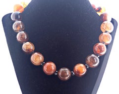 AJD Real Gorgeous Spider Web Agates 19" Necklace