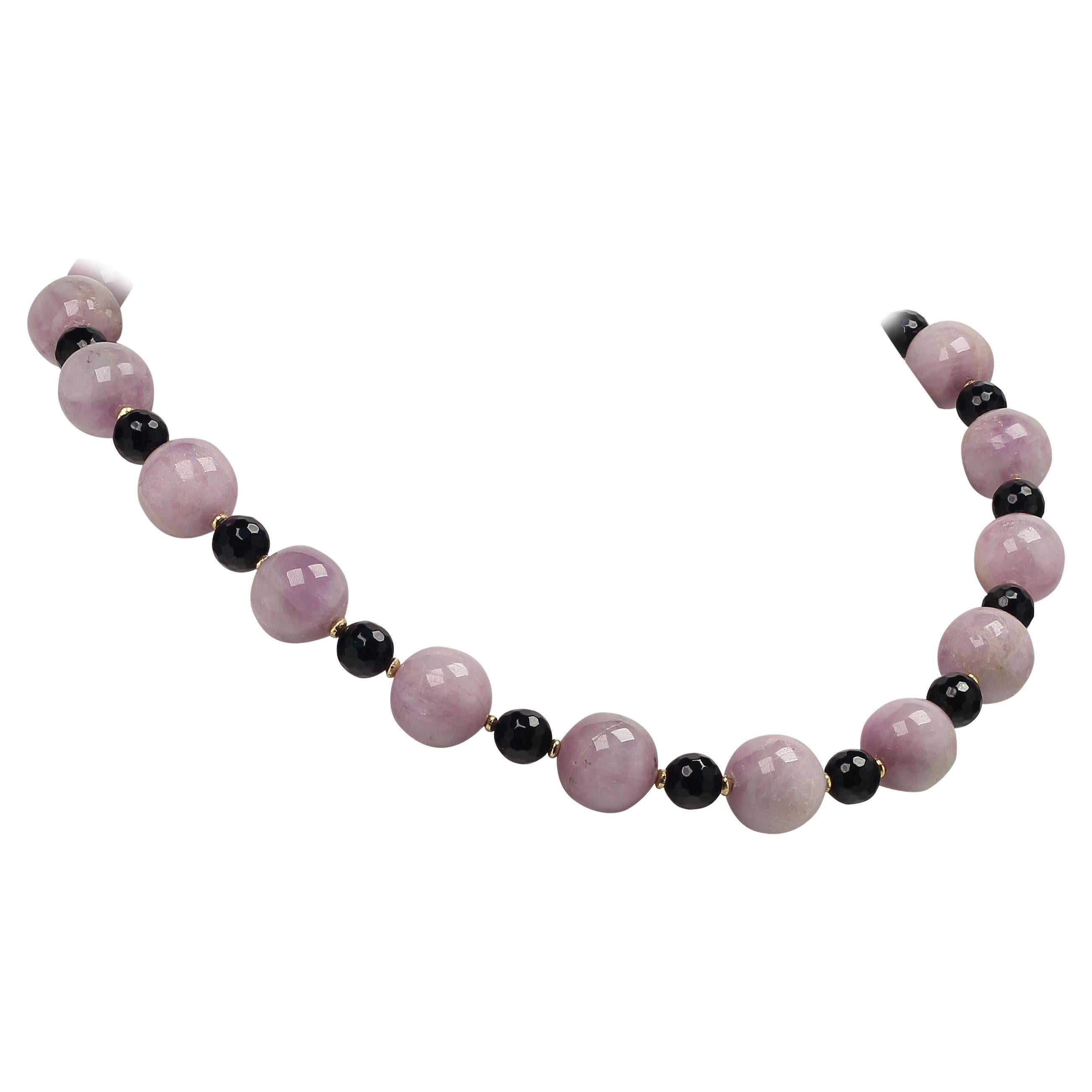 kunzite bead necklace