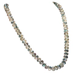 AJD Sparkling 26 Inch Blue-Gray Crystal Necklace