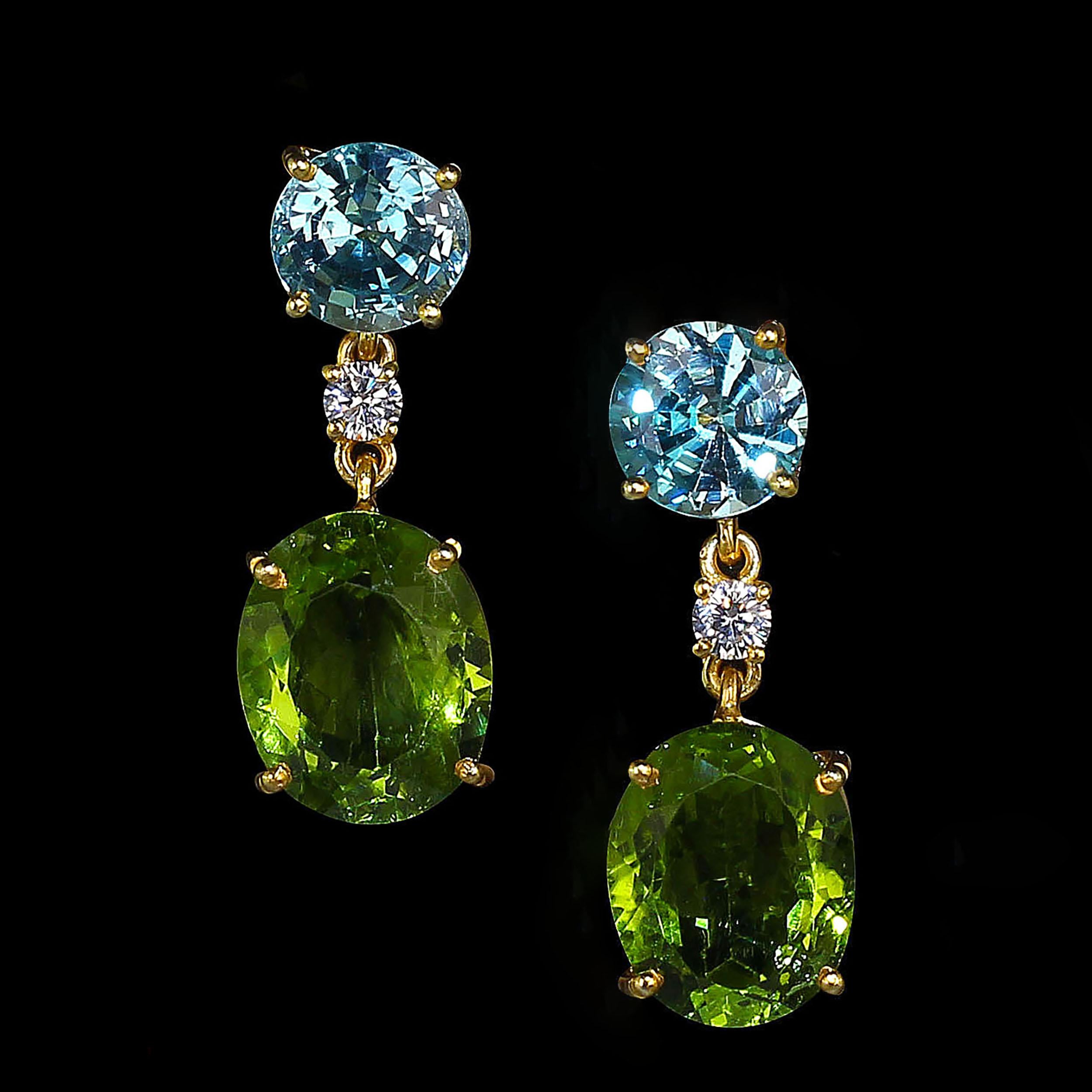 sparkling zircon earrings