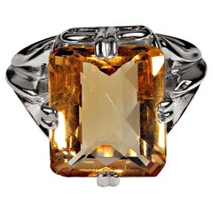 AJD Sparkling  Brazilian Citrine in Sterling Silver Ring     Great Gift!