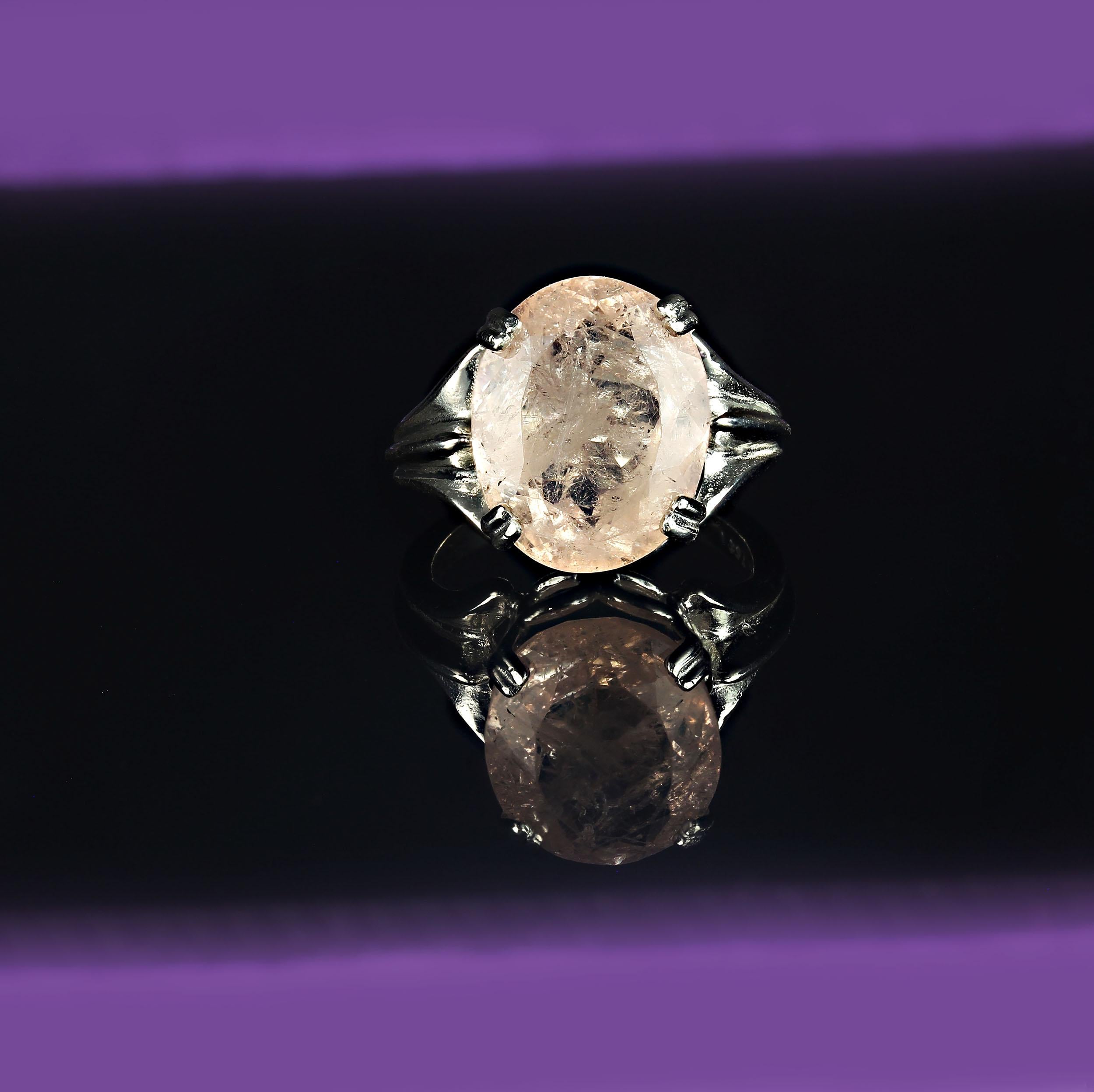 morganite sterling silver rings