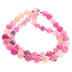 AJD Spectacular Double Strand Real Polished Druzy Quartz 17" Necklace