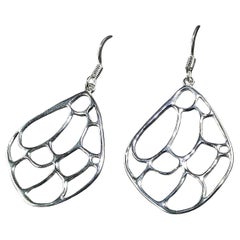 AJD Sterling Silver Leafy Swinging Earrings