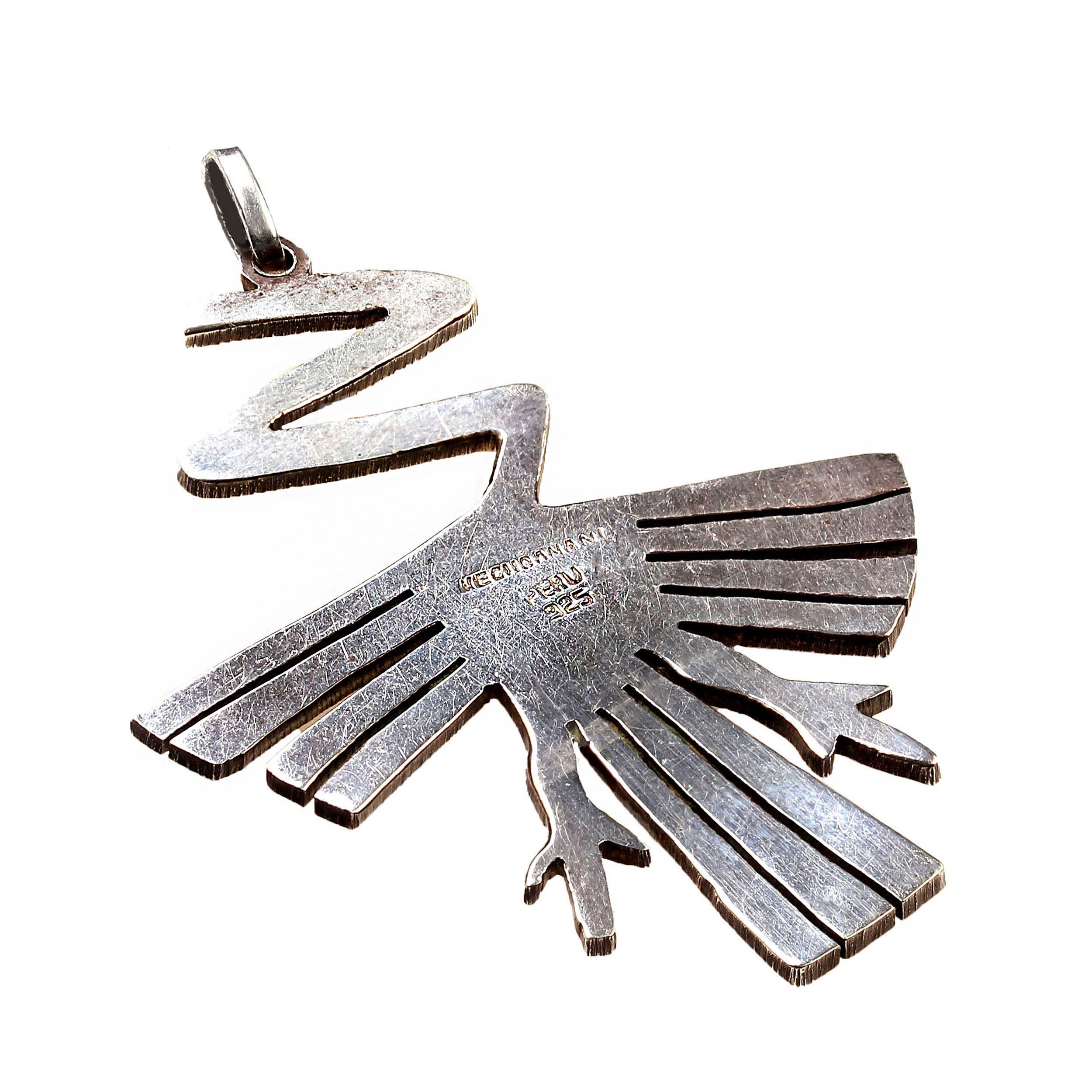 Colgante Colibrí AJD Plata de Ley Línea NAZCA Artesano en venta