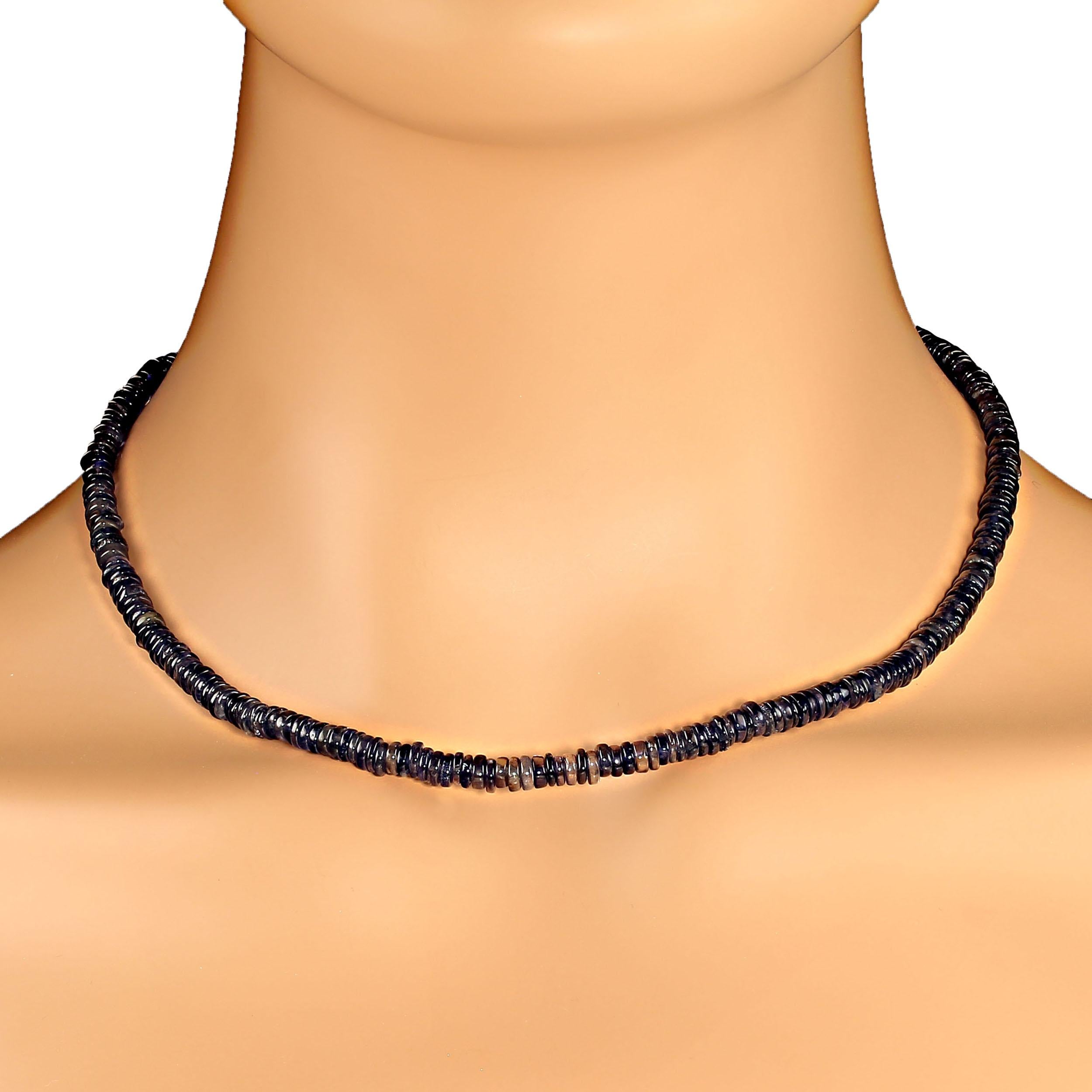 AJD Stunning Blue Iolite 18 Inch Necklace 1