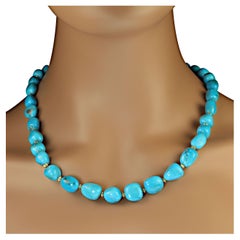 AJD Stunning Sleeping Beauty Turquoise Nugget Necklace