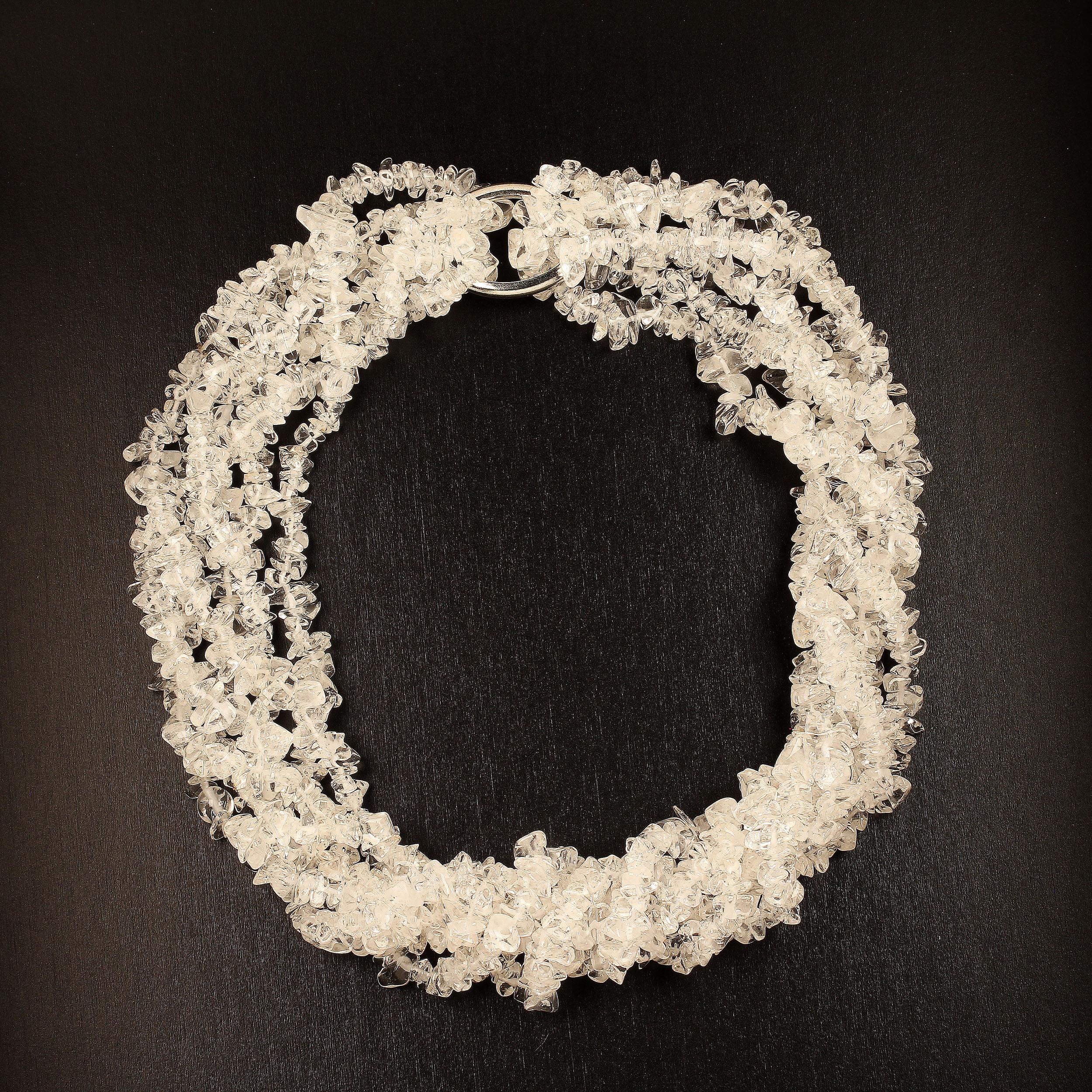 Artisan AJD Three Sparkling Quartz Crystal 34 Inch Infinity Necklaces  Gift Idea!