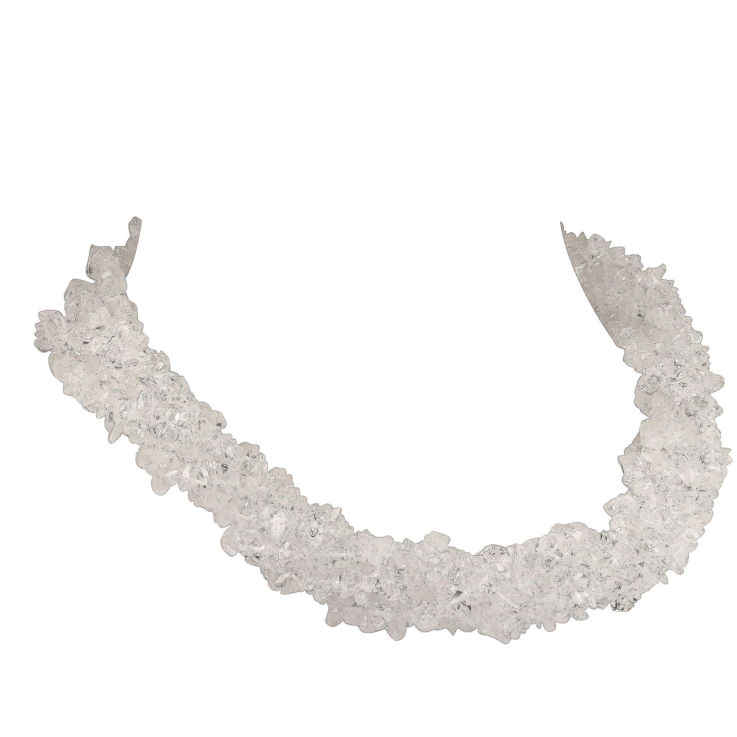 Women's or Men's AJD Three Sparkling Quartz Crystal 34 Inch Infinity Necklaces  Gift Idea!