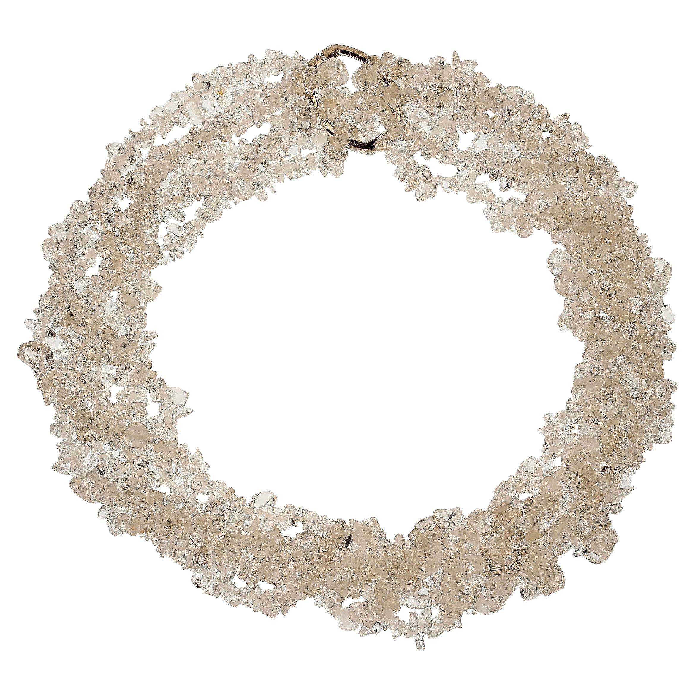 AJD Three Sparkling Quartz Crystal 34 Inch Infinity Necklaces  Gift Idea!