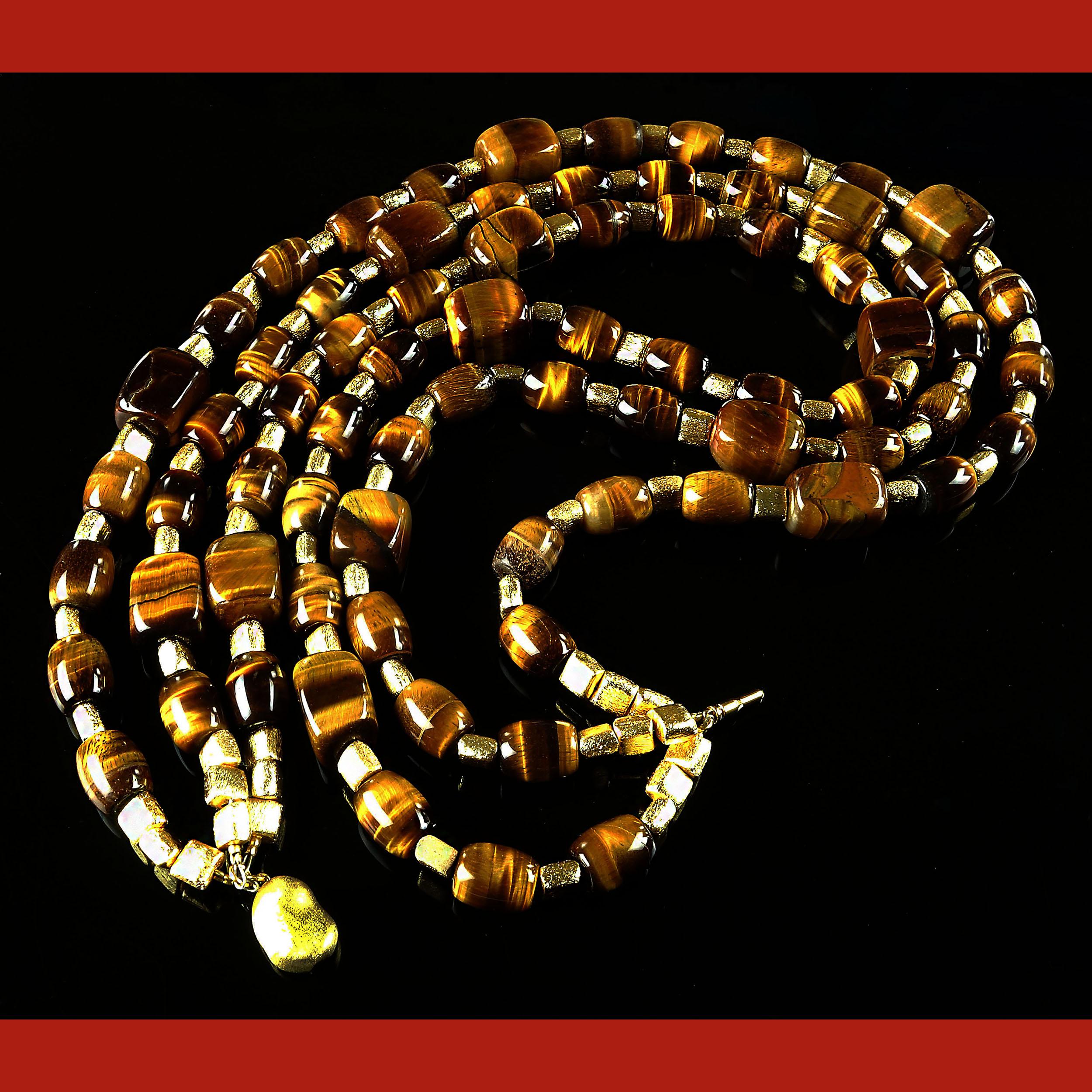 tiger eye gold necklace