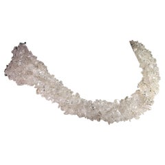 AJD Two Sparkling Quartz Crystal 34 Inch Infinity Necklaces Great Gift!