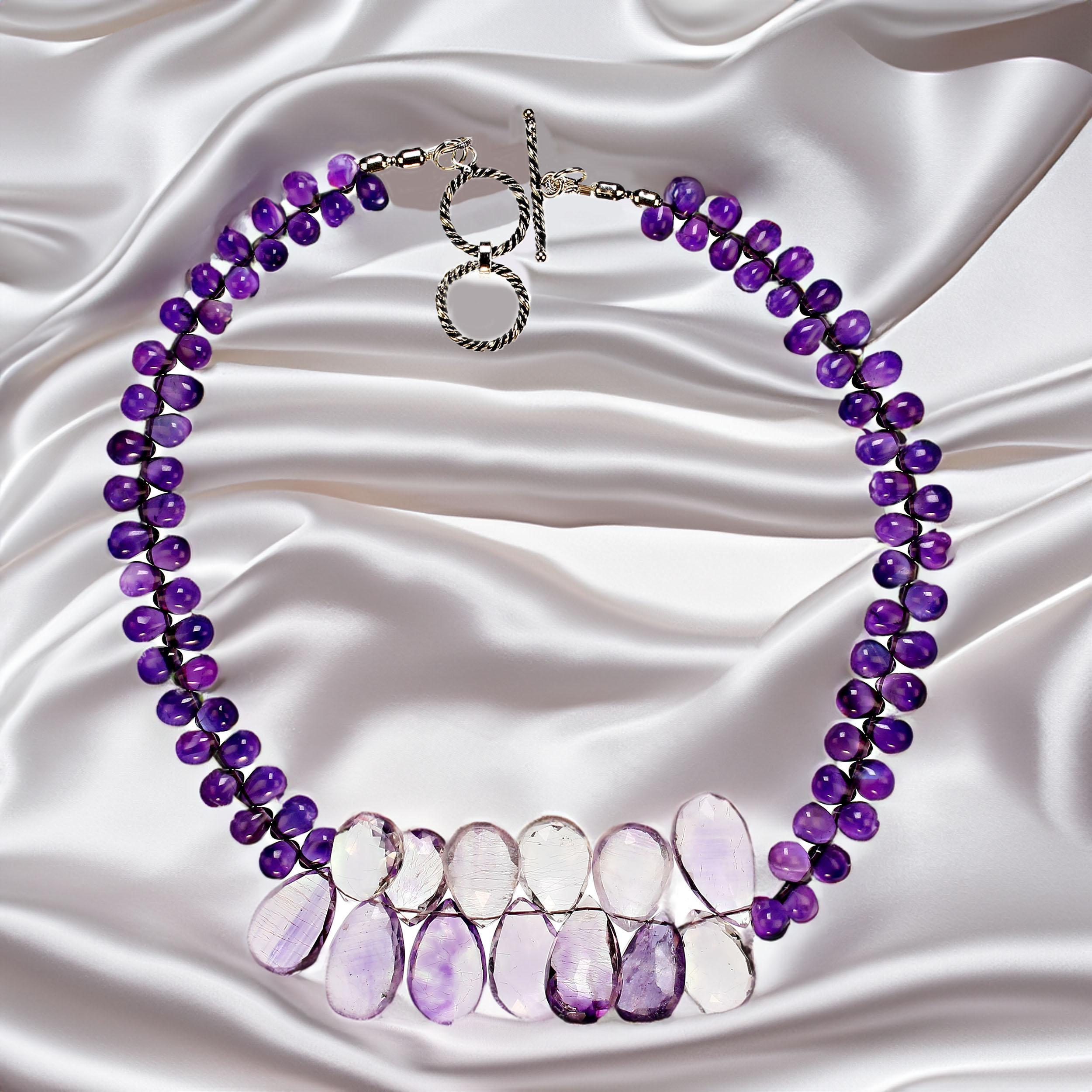 AJD Unique and Exquisite Amethyst 17 Inch necklace  Great February Gift! For Sale 1