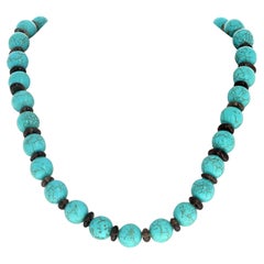 Collana lunga 20" con magnesite e quarzo fumé di Eleganza AJD