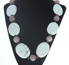 AJD Dramatic Lovely Magnesite, Moonstone & Smoky Quartz 22 1/2" Necklace