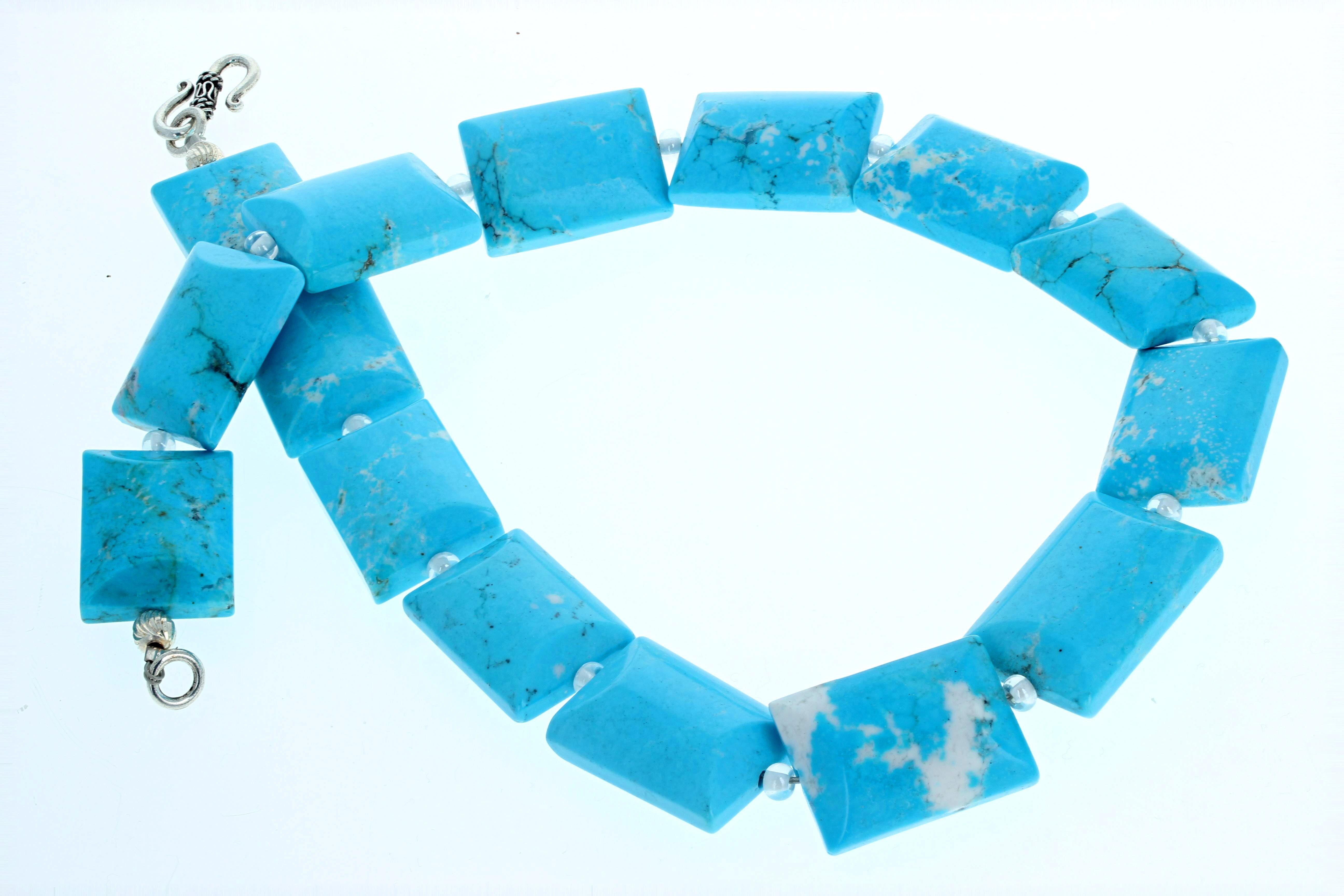 AJD Lovely Natural Blue Magnesite 19 1/2