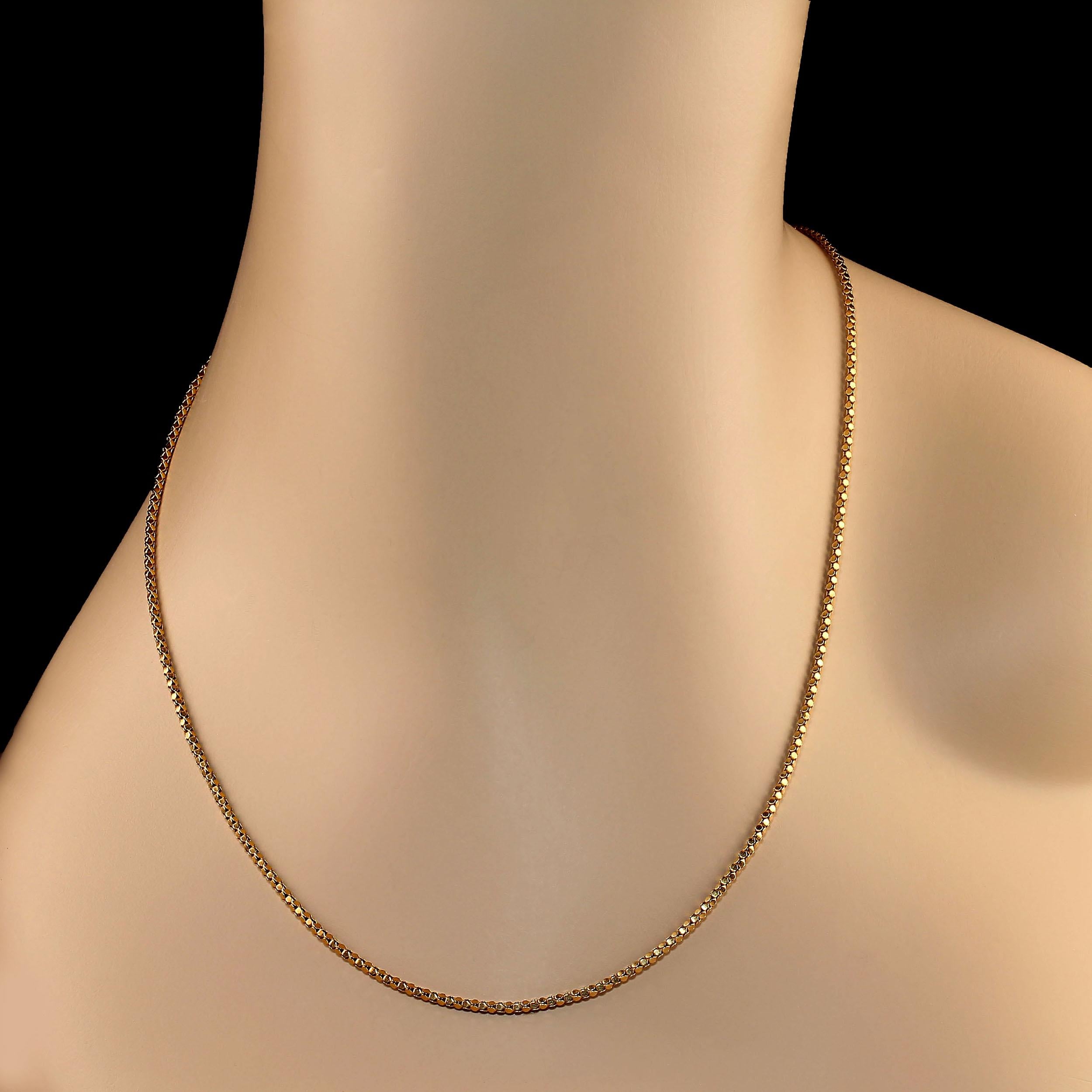 AJD Vintage Italienische 20 Zoll 18k Goldkette, AJD Vintage im Zustand „Hervorragend“ in Raleigh, NC