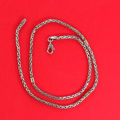 AJD Vintage Sterling Silver 17 Inch Necklace with Gold Accents