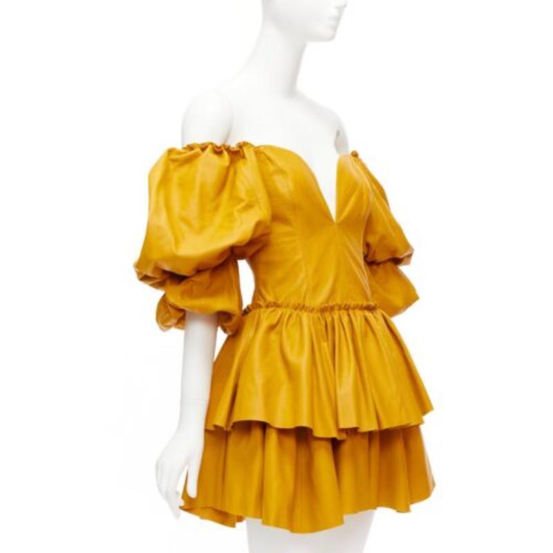 AJE 2019 Castellain mini vestido de cuero amarillo mostaza con mangas abullonadas UK6 XS
Referencia: AAWC/A00563
Marca: Aje
Model No: Castellain
Colección: 2019
Visto en: Alessandra Ambrosio
Material: Piel
Color: amarillo
Patrón: Sólido
Cierre: