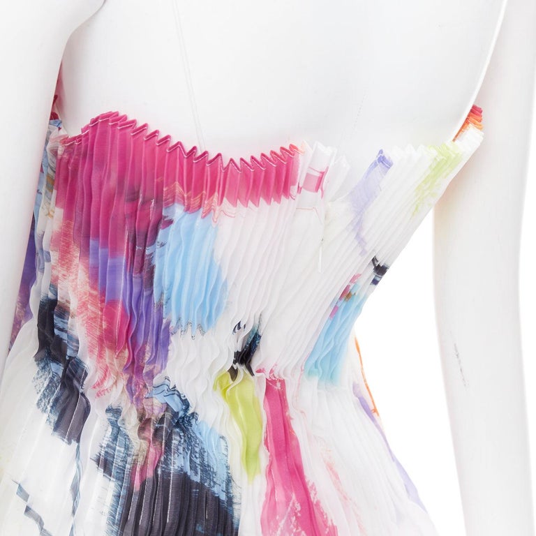 strapless open back dress Aje. Selestia Pink Strapless Ruffled Mini Dress main image 0