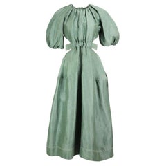 Aje Mimosa Cutout Linen And Silk Blend Midi Dress UK 8