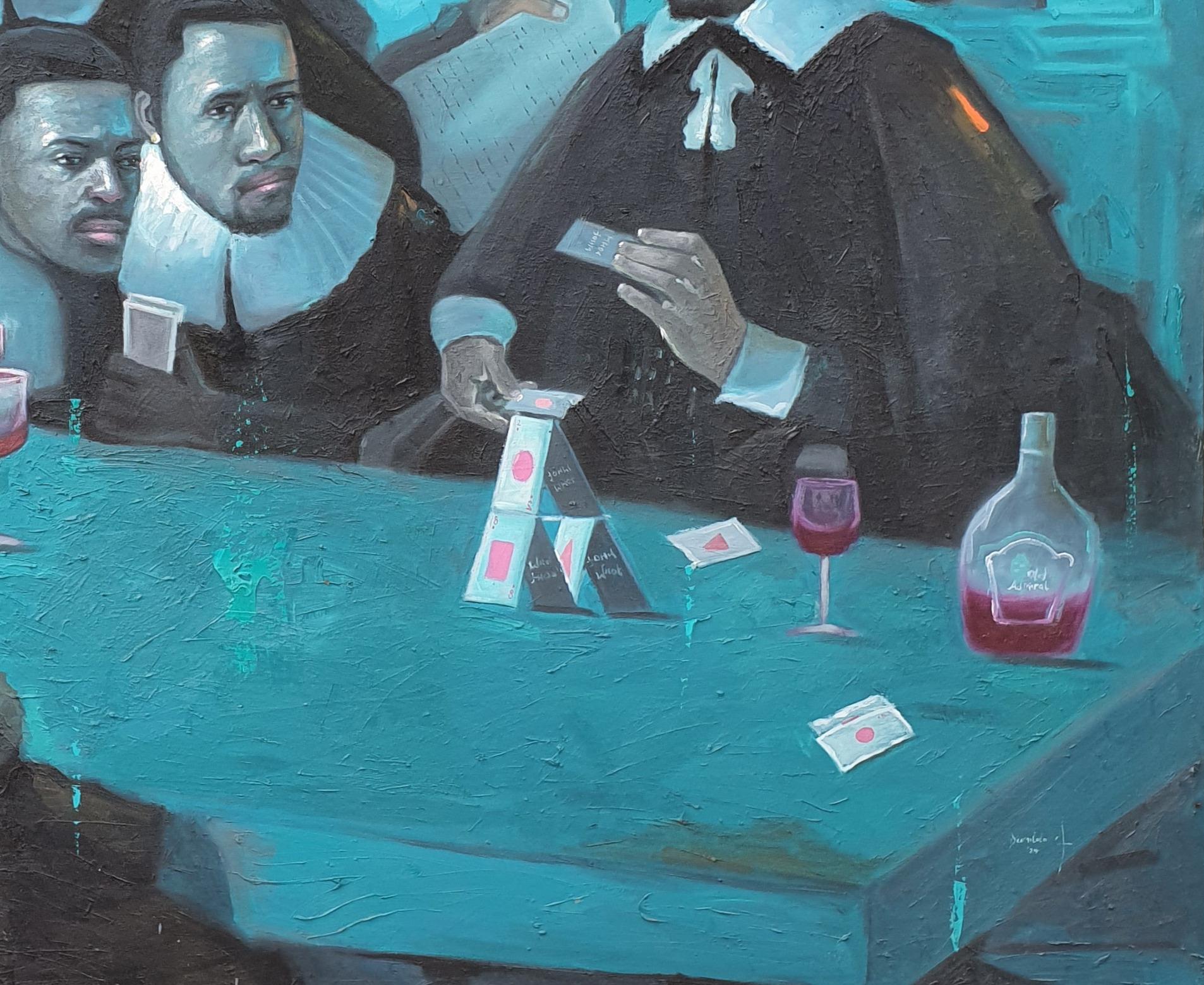 House of Arts - Siglo XXI, Contemporáneo, Figurativo, Óleo, Azul, Arte Moderno 2