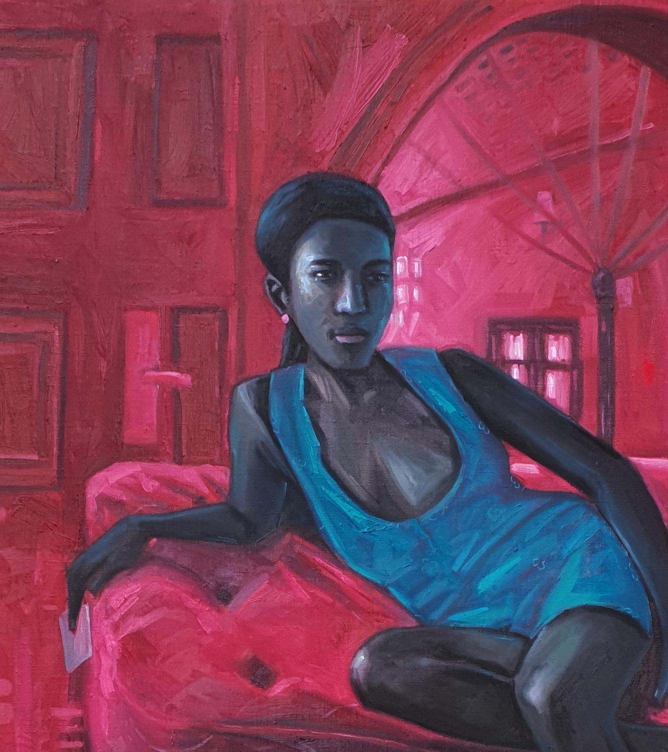 Seine (The Self Romantic) - Painting by Ajegbomogun Damilola