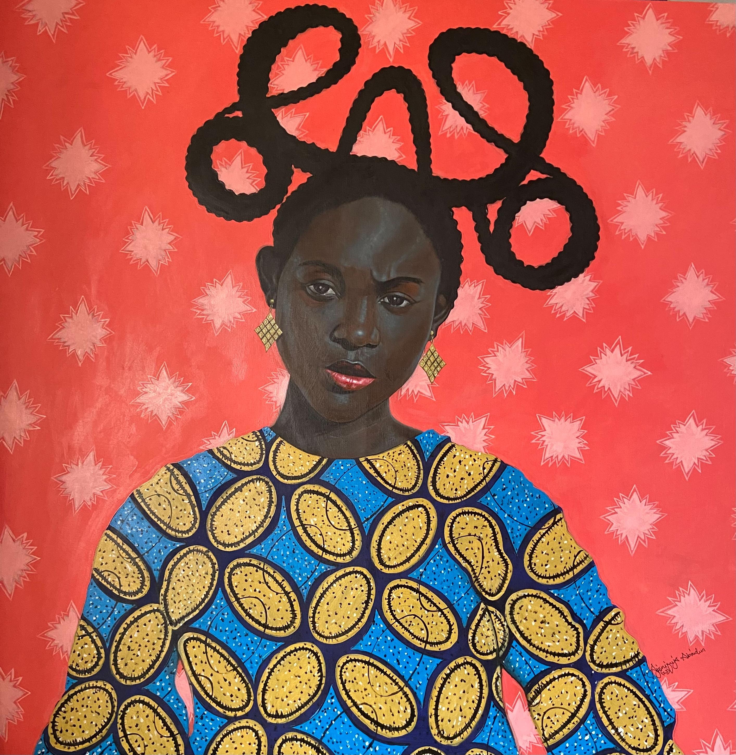 Ajenifuja Abiodun Portrait Painting - My Culture, My Inheritance